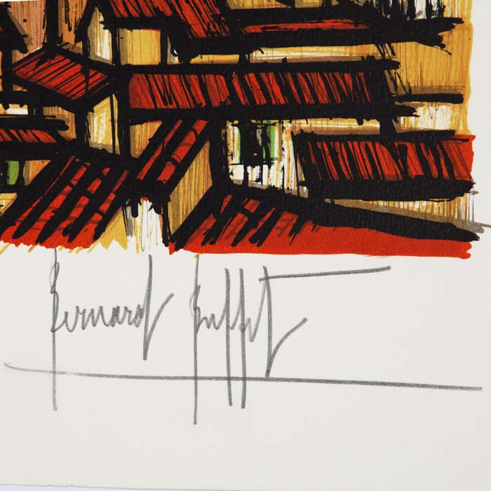 Bernard Buffet, "Saint-Tropez", lithograph in eight colors on paper, signed and annotated EA (AP), of 1981 - Detail D3