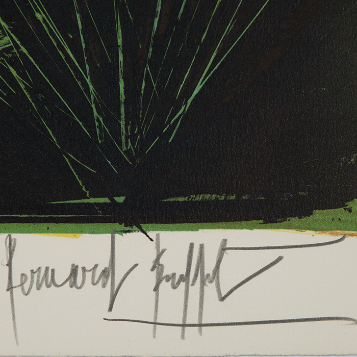 Bernard Buffet, "Le Village de Saint-Tropez", lithographie en neuf couleurs sur papier Arches, signée et annotée EA, de 1981 - Detail D3