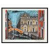 Bernard Buffet, "Scuola San Marco", from the album "Venise", lithograph in colors on paper, signed and annotated EA (AP), of 1986 - 00pp thumbnail