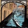 Bernard Buffet, "Venise, the bridge of Sighs", from the "Venise" album, lithograph in colors on paper, signed and annotated EA (AP), of 1986 - Detail D1 thumbnail