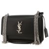 Saint Laurent  Sunset medium model  shoulder bag  in black leather - 00pp thumbnail