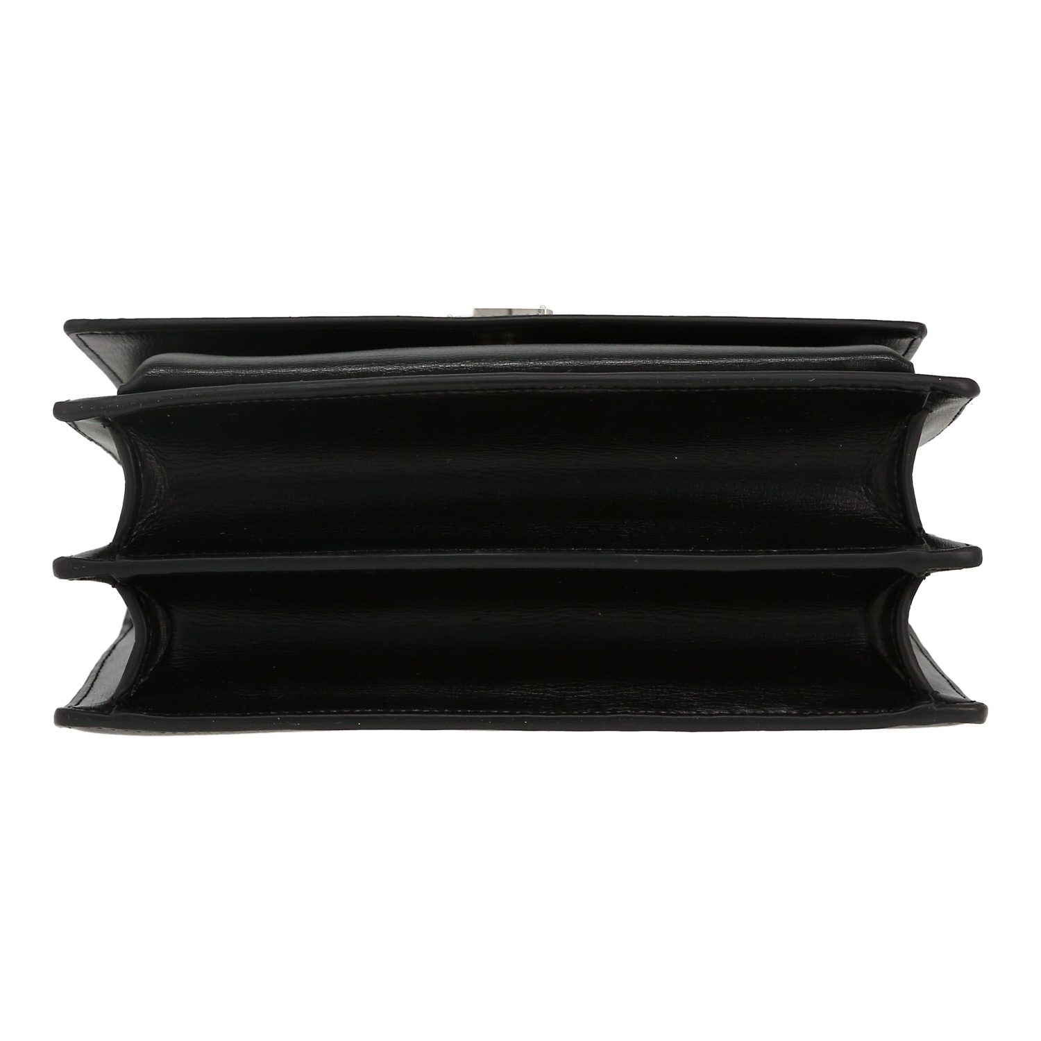 Bolso bandolera Saint Laurent  Sunset modelo mediano  en cuero negro - Detail D1