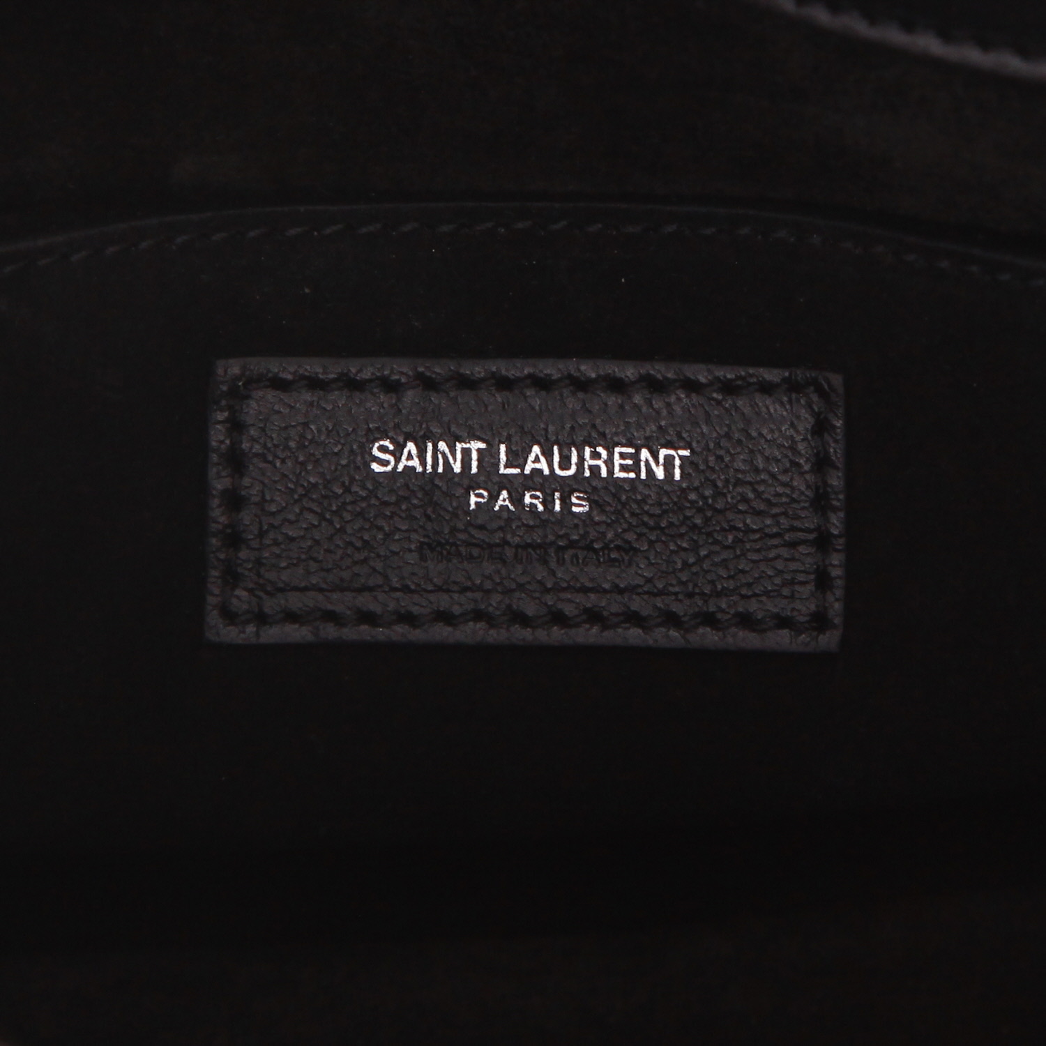 Sac bandoulière Saint Laurent  Sunset moyen modèle  en cuir noir - Detail D2