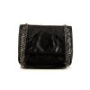 Saint Laurent Niki Baby shoulder bag in black chevron quilted leather - 360 thumbnail