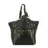 Saint Laurent Downtown small model shopping bag in black leather - 360 thumbnail