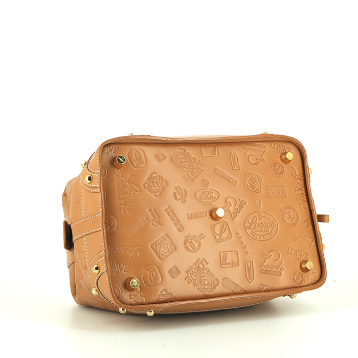 Loewe handbag in gold leather - Detail D4