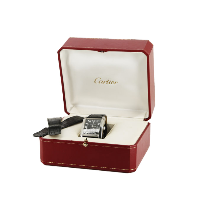 Montre Cartier Tank MC en acier Ref: 3589 Vers 2013