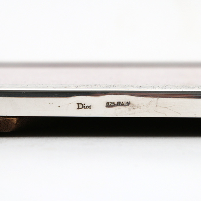 Christian Dior, two rare frames, in sterling silver and enamel, with zebra and leopard pattern, signed, from the 1980’s - Detail D4