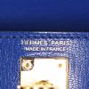 Sac à main Hermès Kelly 20 cm en cuir Mysore bleu-roi - Detail D4 thumbnail