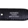 Sac bandoulière Hermès Trim en cuir noir - Detail D3 thumbnail