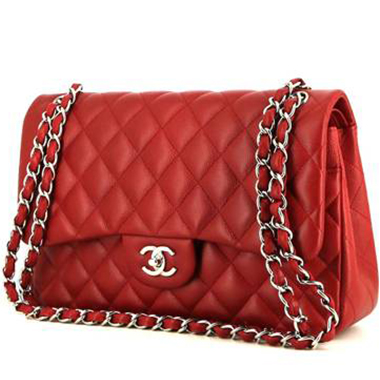 Chanel Classic Flap Micro Shoulder Bag Pochette 1770907 Red Lambskin Auction