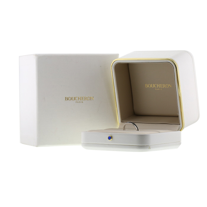 Boucheron Quatre Black Edition small model ring in white gold and PVD, size 57 - Detail D2