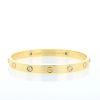 Bracelet Cartier Love 4 diamants en or jaune et diamants, taille 18 - 360 thumbnail