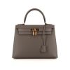 Hermès Kelly 28 cm handbag  in grey epsom leather - 360 thumbnail