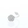 Open Chanel Camelia ring in white gold and diamonds - 360 thumbnail
