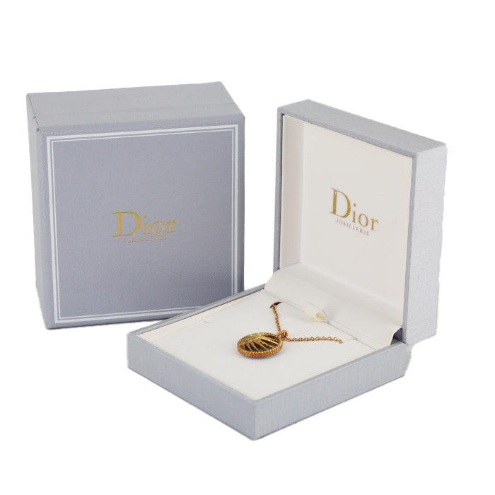 Collier Dior Rose Céleste en or jaune,  nacre, onyx et diamant - Detail D3