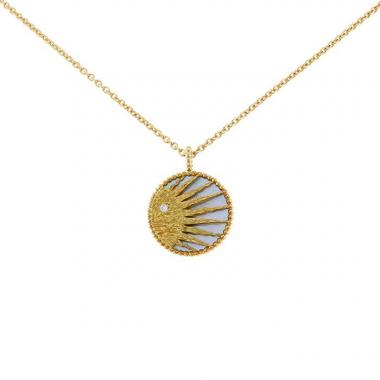 Collar Dior Rose Céleste en oro amarillo,  nácar y ónix