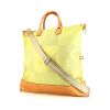 Louis Vuitton America's Cup travel bag in yellow damier canvas and natural leather - 00pp thumbnail
