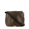 Louis Vuitton Bastille shoulder bag in ebene damier canvas and brown leather - 360 thumbnail