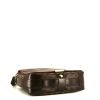Louis Vuitton Bastille shoulder bag in ebene damier canvas and brown leather - Detail D4 thumbnail