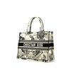 Dior Book Tote shopping bag  in black and white printed canvas - 00pp thumbnail