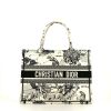 Dior Book Tote shopping bag  in black and white printed canvas - 360 thumbnail