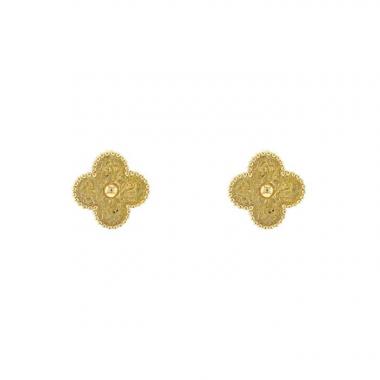 Orecchini Van Cleef & Arpels Alhambra Vintage in oro giallo