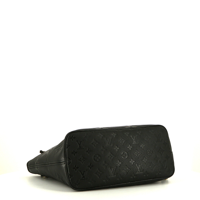 Sac cabas Louis Vuitton  Neverfull - Shop Bag en cuir monogram empreinte noir - Detail D4