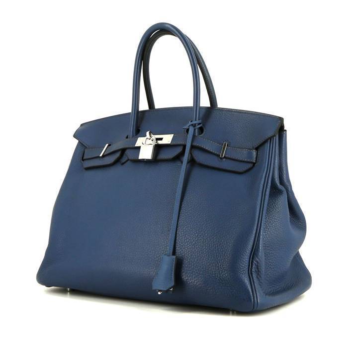 Hermès  Birkin 35 cm handbag  in blue togo leather - 00pp