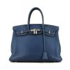 Sac à main Hermès  Birkin 35 cm en cuir togo bleu - 360 thumbnail