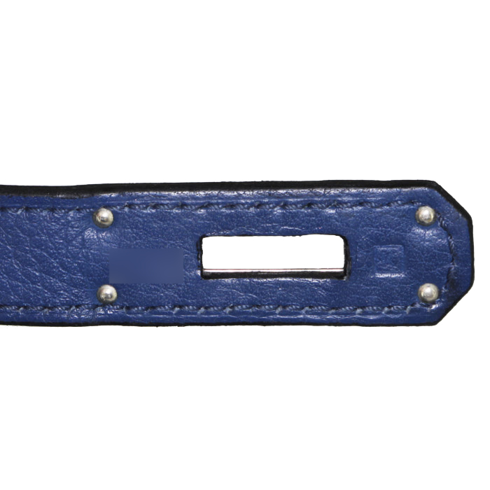 Hermès  Birkin 35 cm handbag  in blue togo leather - Detail D4
