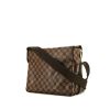 Louis Vuitton Naviglio shoulder bag in ebene damier canvas and brown leather - 00pp thumbnail
