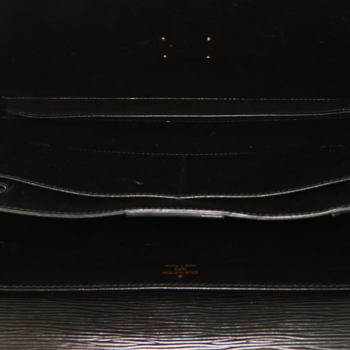 Louis Vuitton Conseiller briefcase in black epi leather - Detail D2