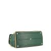 Saint Laurent Muse Two handbag in green leather and beige canvas - Detail D4 thumbnail