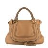 Chloé Marcie large model handbag in brown grained leather - 360 thumbnail