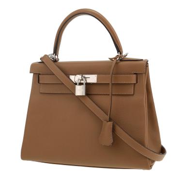 Sac à main Hermès  Kelly 28 cm en cuir Evercolor étoupe