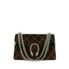 Gucci Dionysus small model handbag in brown velvet and black leather - 360 thumbnail