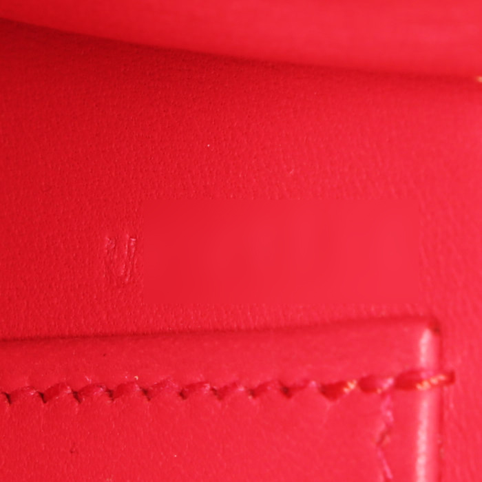 Borsa/pochette Hermès Kelly 20 cm in pelle Epsom giallo Lime - Detail D5