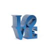 Robert Indiana, "LOVE", sculpture in blue tinted aluminum, multiple edited by the Morgan Art Foundation / ARS (NY), stamped, of 2009 - 00pp thumbnail