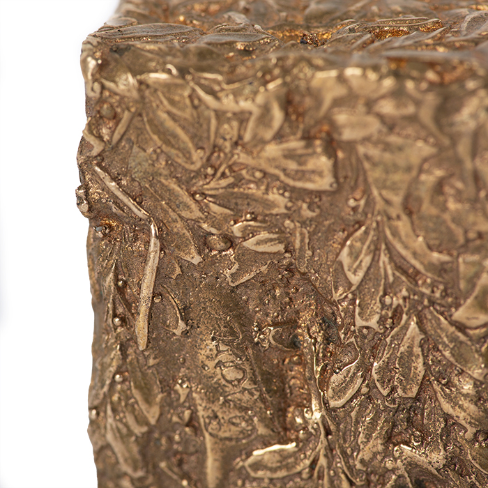 César, "Palms and stars" miniature compression, sculpture in gilded bronze, Arthus-Bertrand edition, signed, stamped and numbered, with its original box and certificate, of 1985 - Detail D1