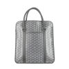 Goyard Bourgogne shopping bag in grey Goyard canvas and grey leather - 360 thumbnail