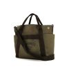 Shopping bag Hermès  Sac de pansage Groom in tela verde kaki e marrone - 00pp thumbnail