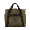 Hermès  Sac de pansage Groom shopping bag  in khaki and brown canvas - 360 thumbnail