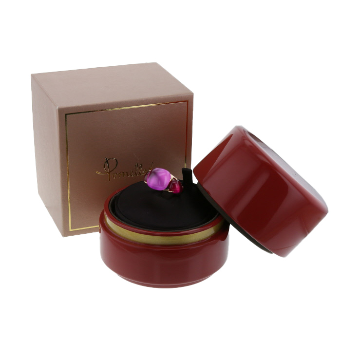 Anello Pomellato Rouge Passion in oro rosa 9k e rubino sintetico - Detail D2