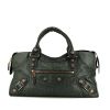 Balenciaga Work handbag in green leather - 360 thumbnail
