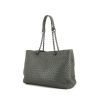 Bottega Veneta Chain Tote small model shopping bag in grey intrecciato leather - 00pp thumbnail