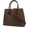 Bolso de mano Louis Vuitton  Kensington en lona a cuadros ébano y cuero marrón - 00pp thumbnail