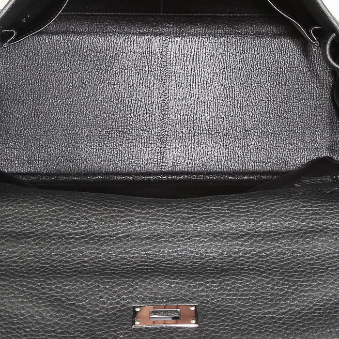Bolso Hermes Kelly 35 cm en cuero togo negro - Detail D3