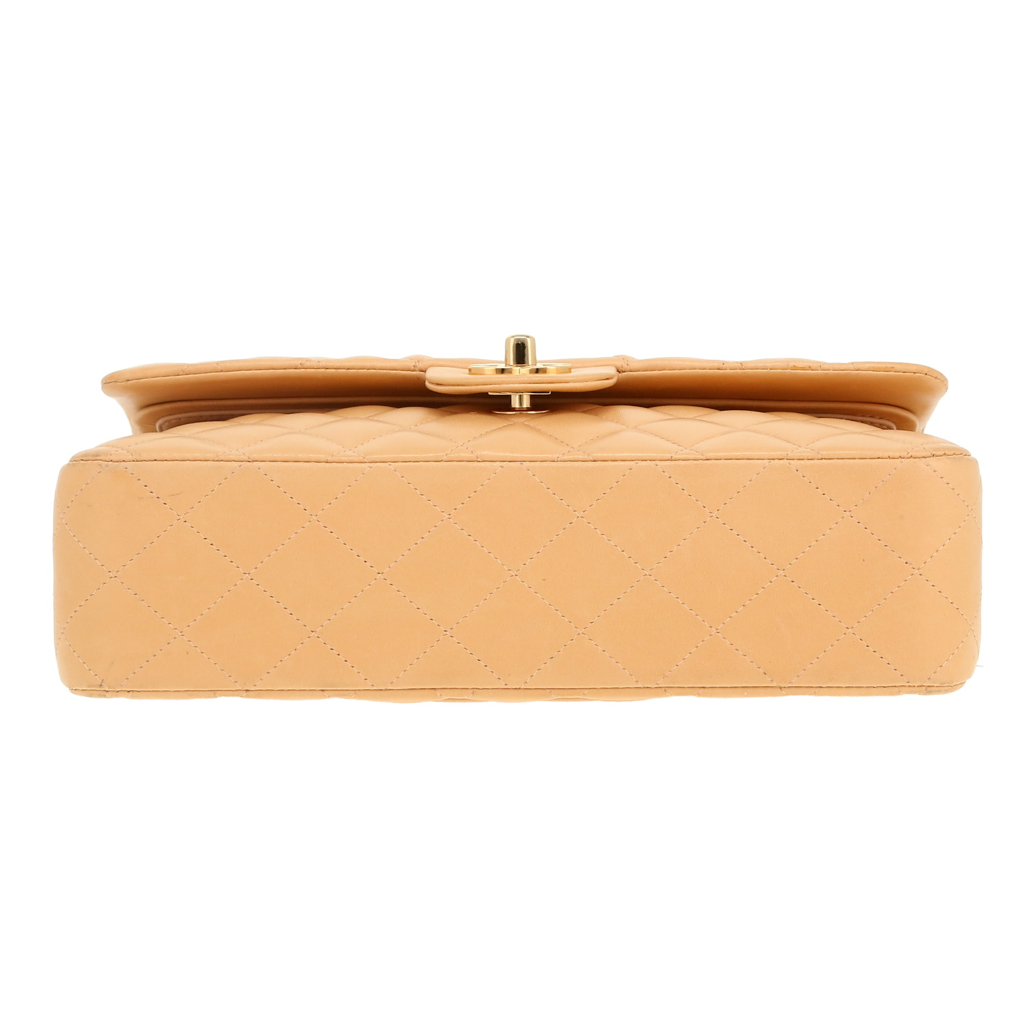 Bolso de mano Chanel  Timeless Classic en cuero acolchado beige - Detail D1