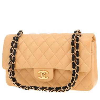 Sac à main Chanel  Timeless Classic en cuir matelassé beige